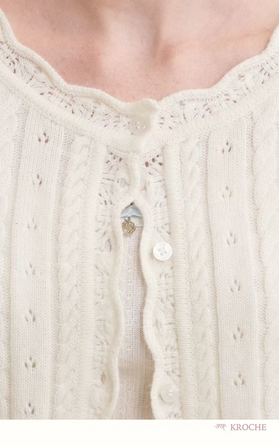 Kroche Hollow out knit cardigan