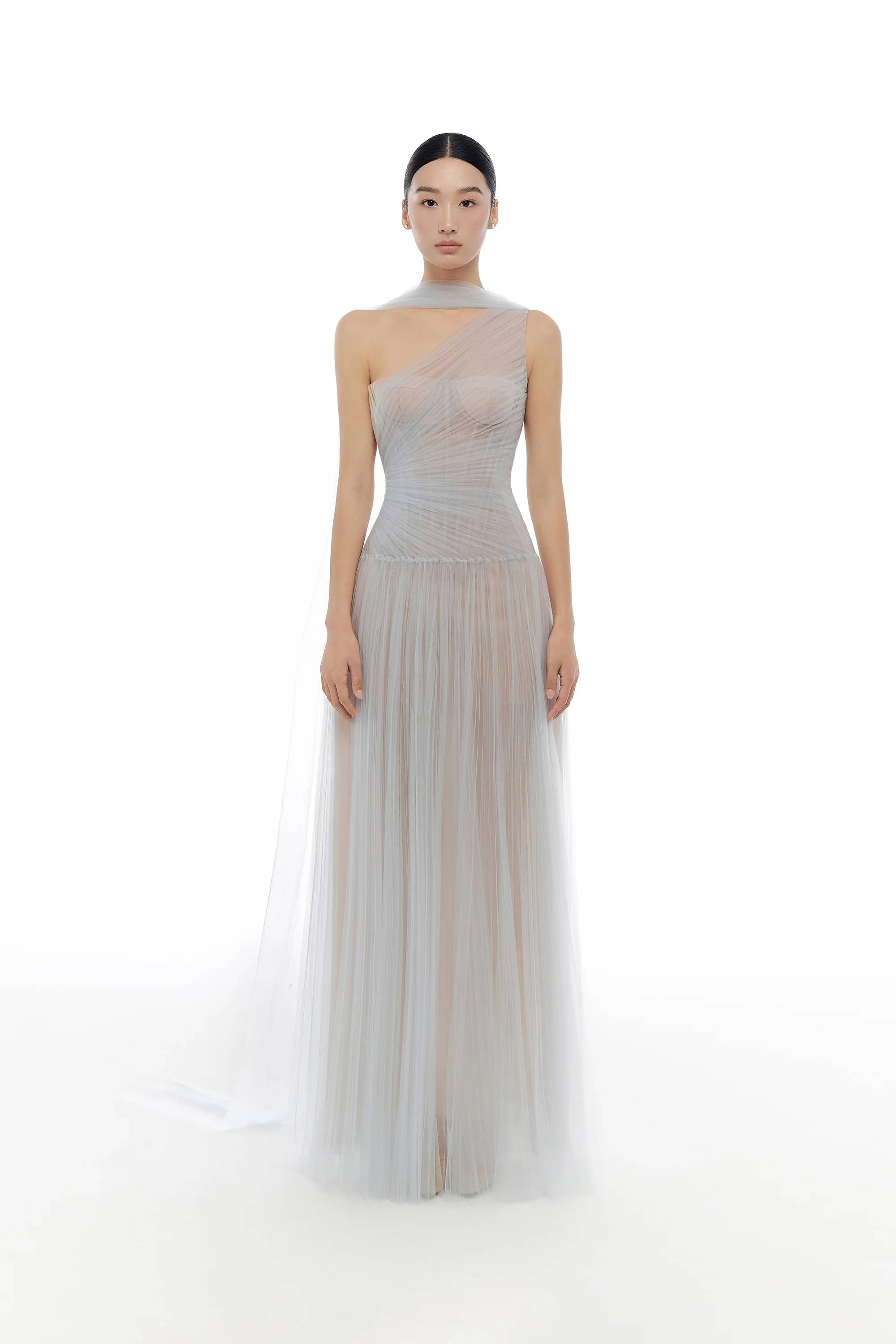 Montsand Draped Maxi Dress-Blue