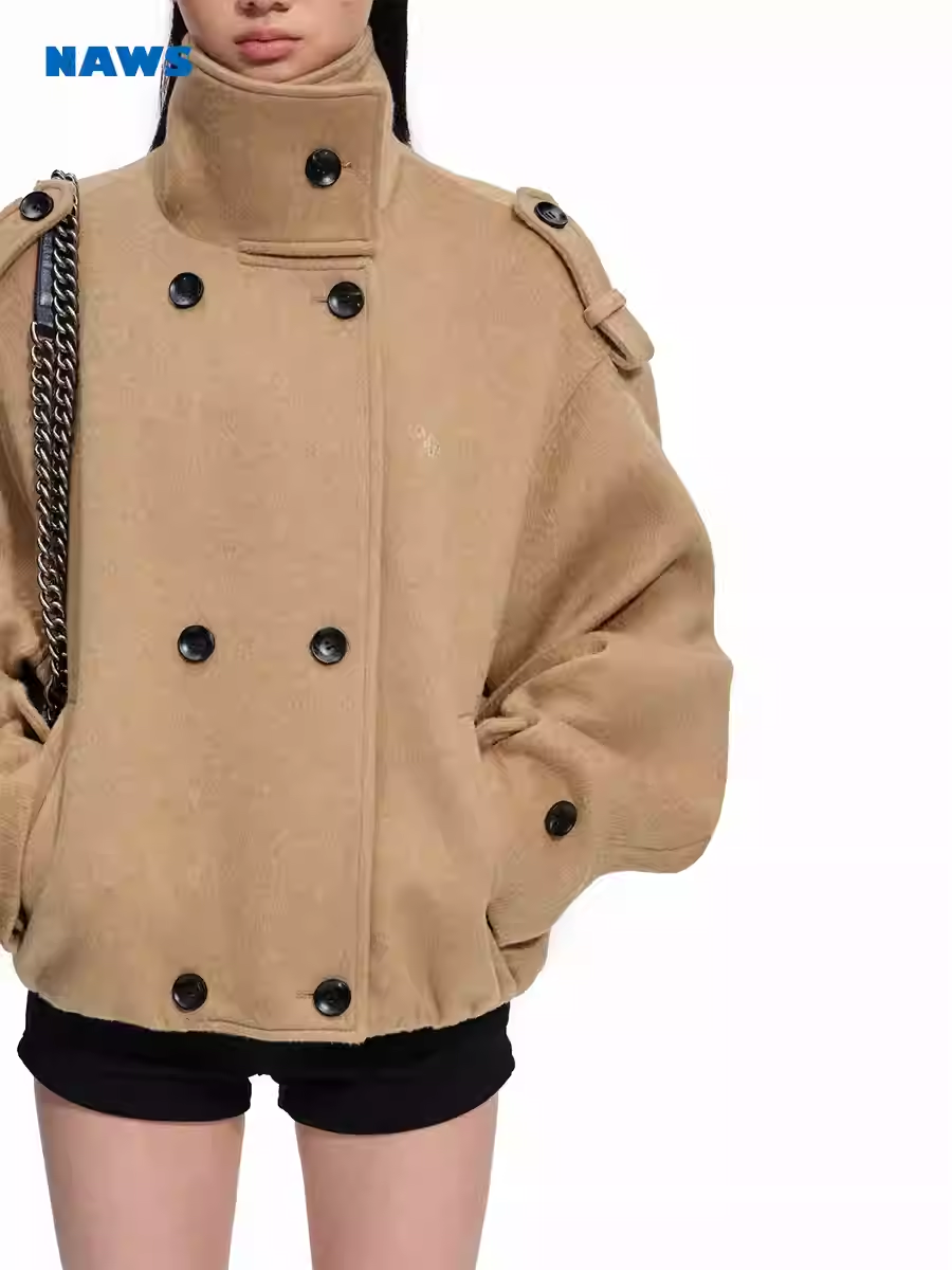 NAWS Polar Collection Brown Oversized Wool Coat