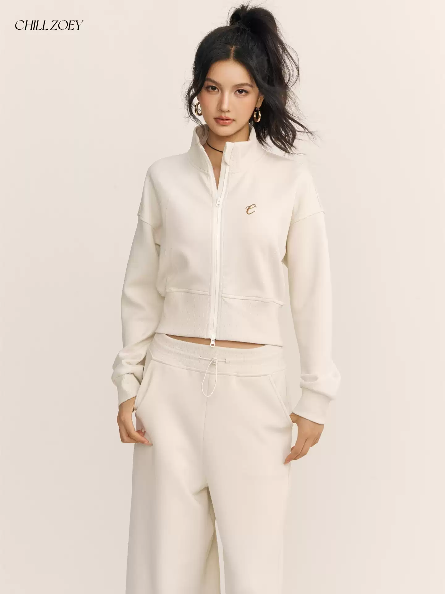 Chill Zoey Sweatshirt & Straight-Leg Pants Set(2color)