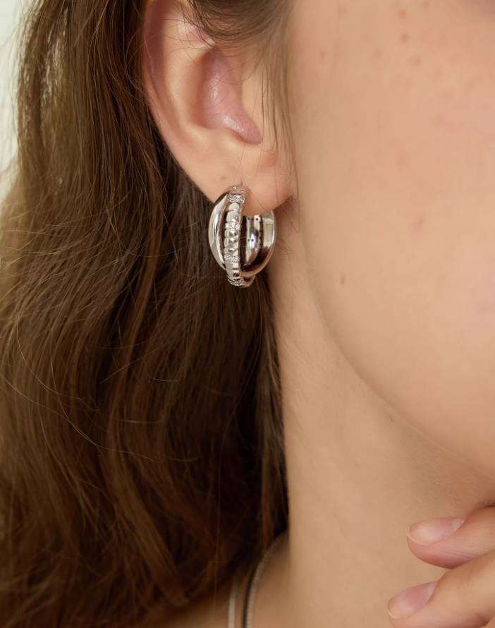 ARSIS Snake bone double-layer earrings