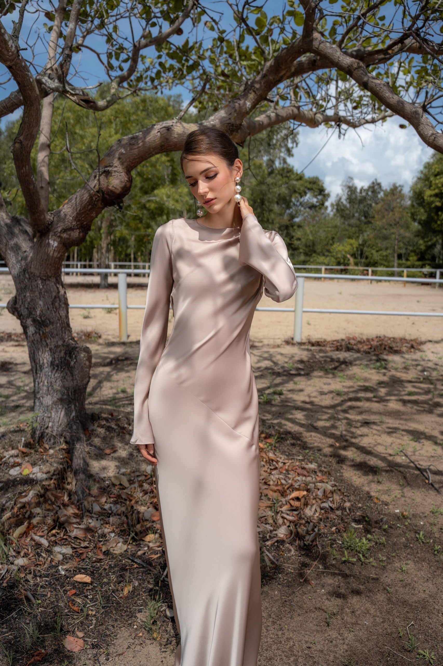 KISSERINE LILY SILK DRESS(4color)