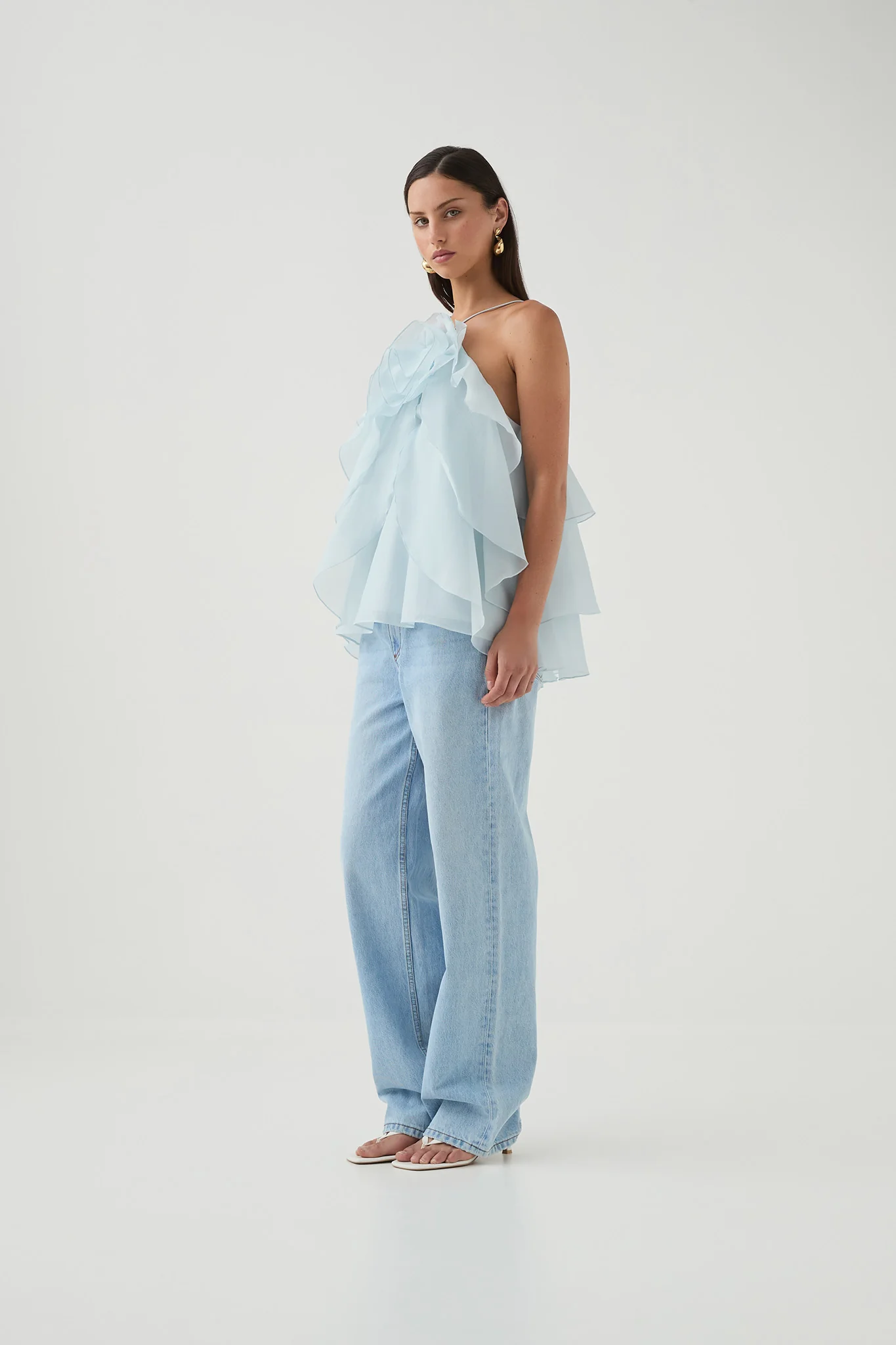 Aje Pandorea Layered Top (Silver blue)