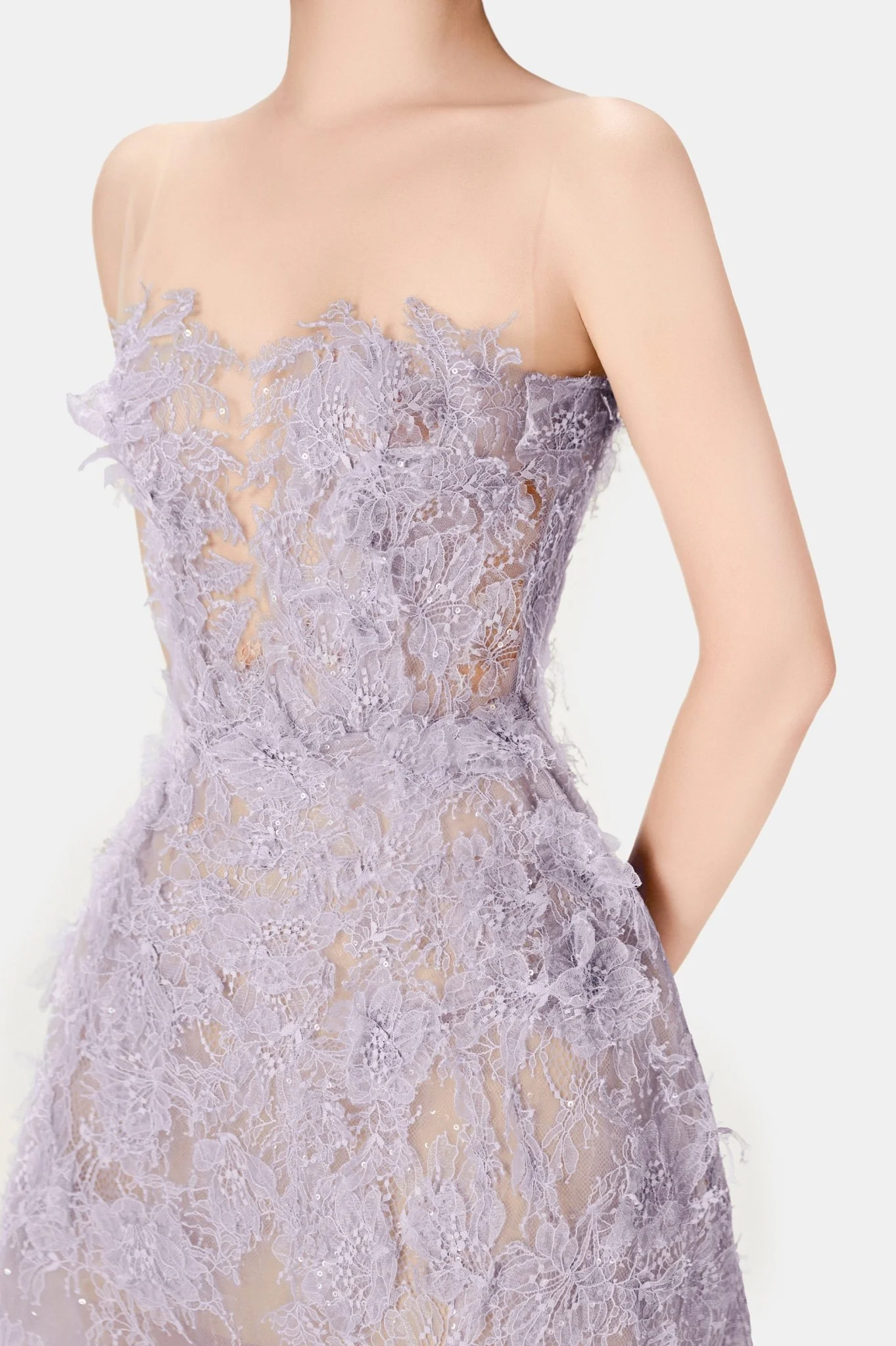 Montsand Baby Violet Beaded Lace Dress