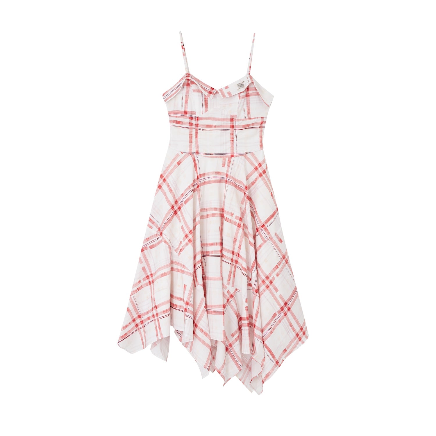 SOMESOWE S2508103 Plaid camisole midi dress