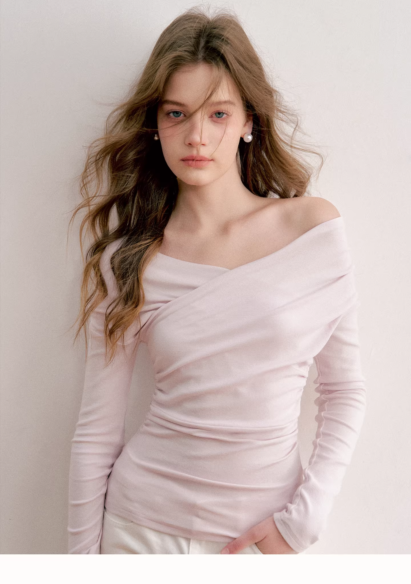 Kroche KE8047 Cross neck off shoulder top