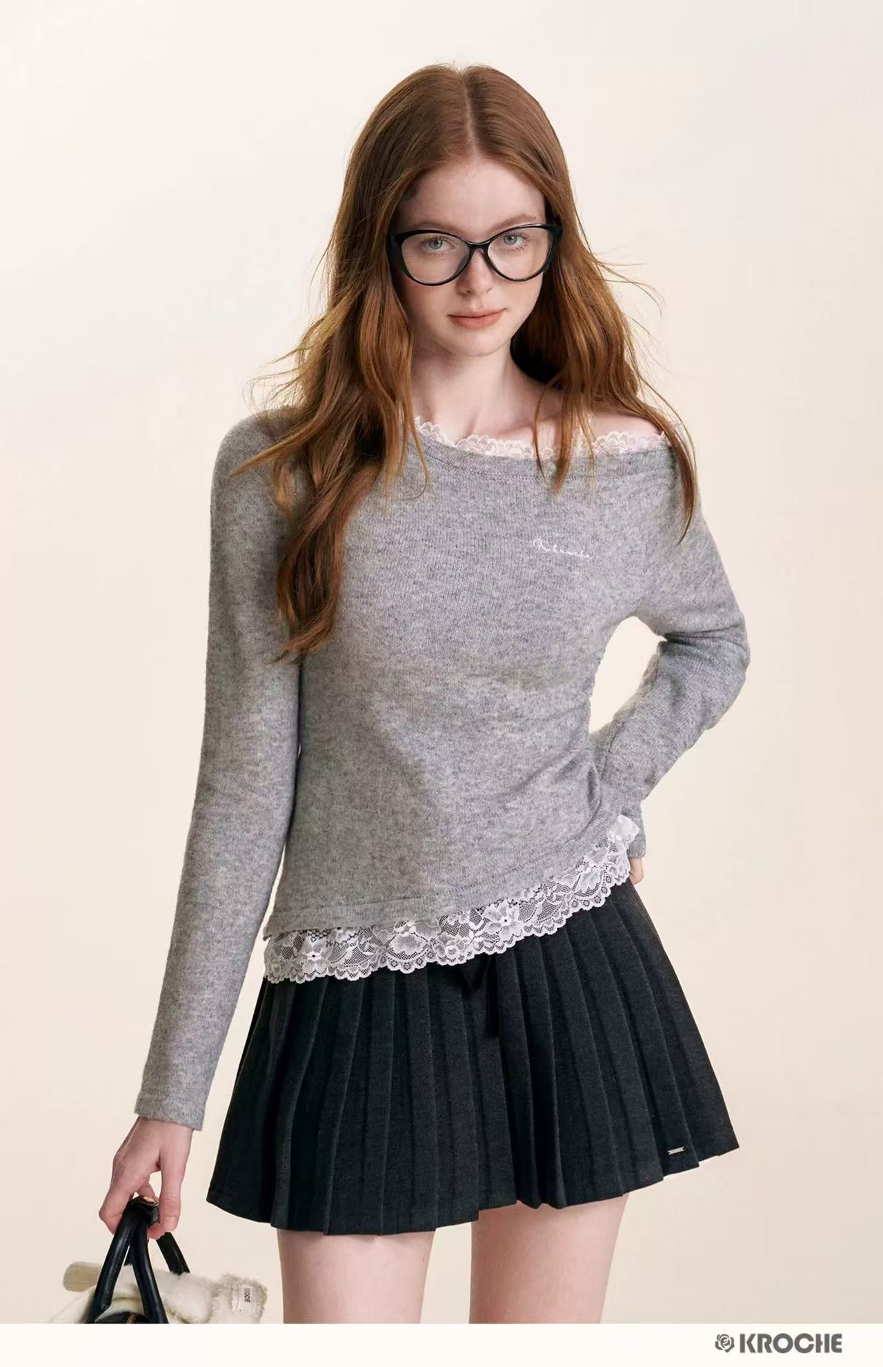 Kroche Velvet patchwork skirt