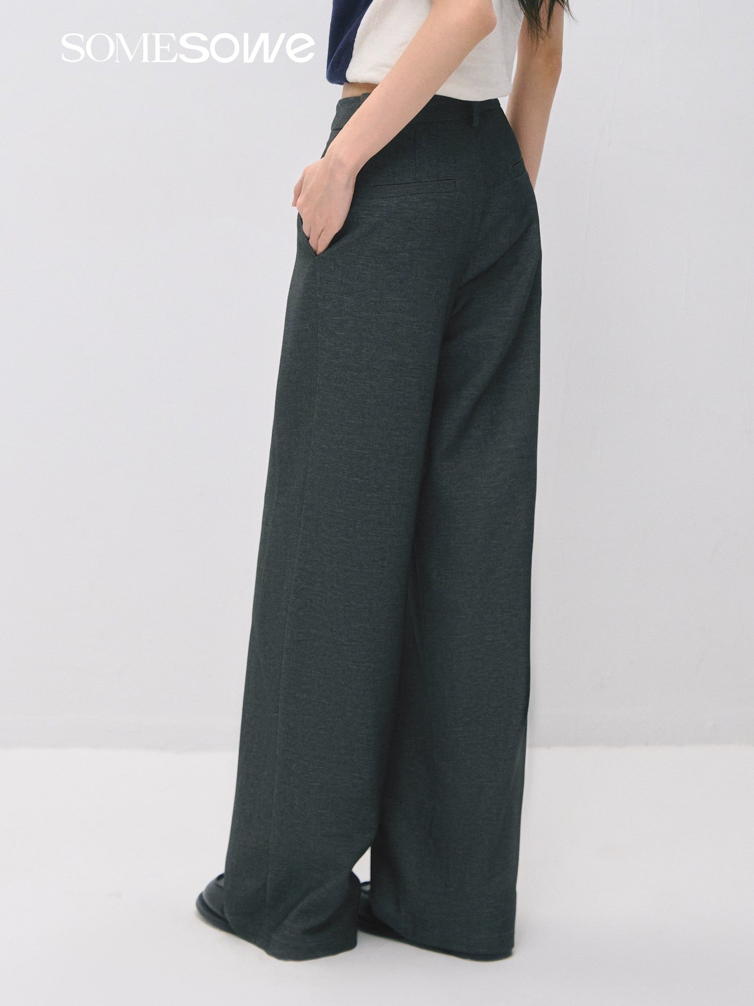 SOMESOWE S2609023 Removable suit pleated skirt pants