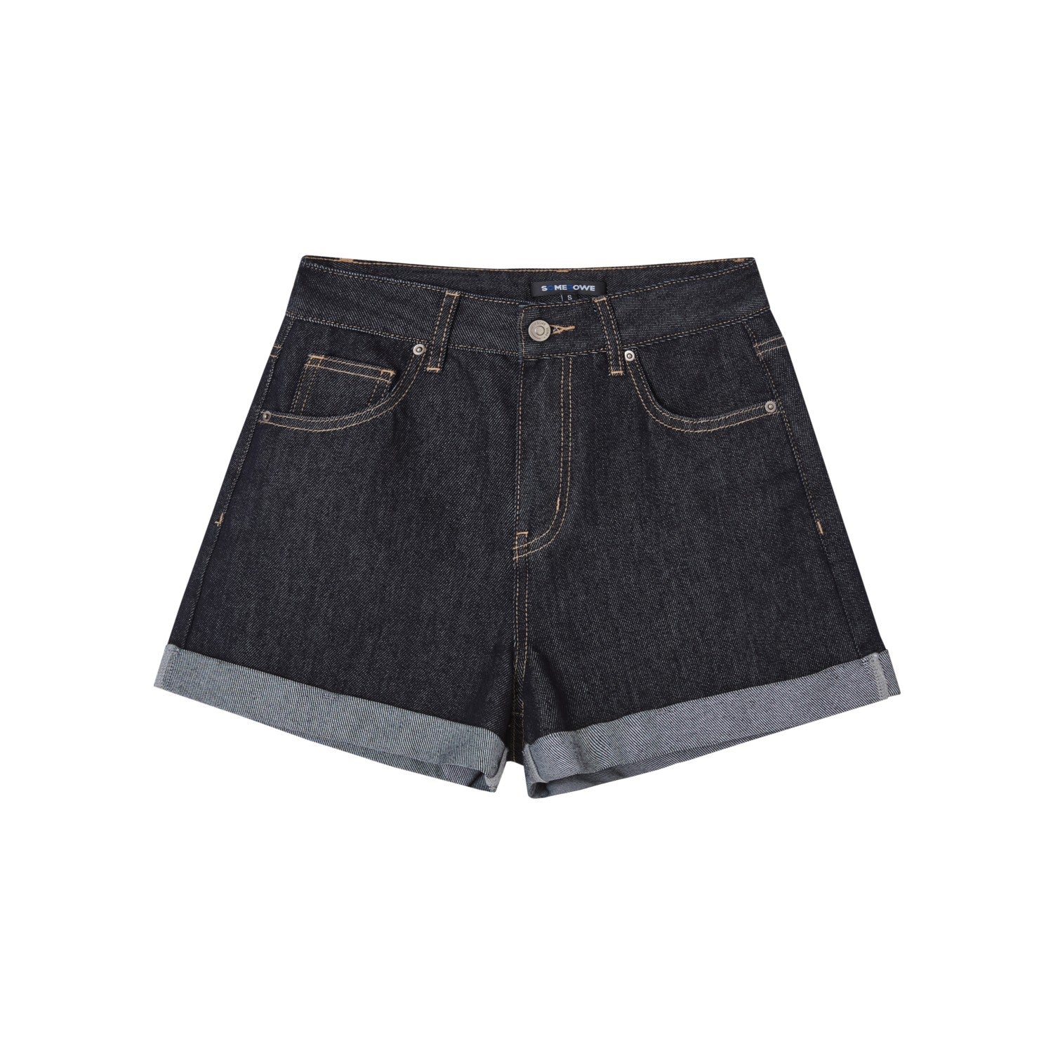 SOMESOWE S2508146 Original color rolled denim shorts