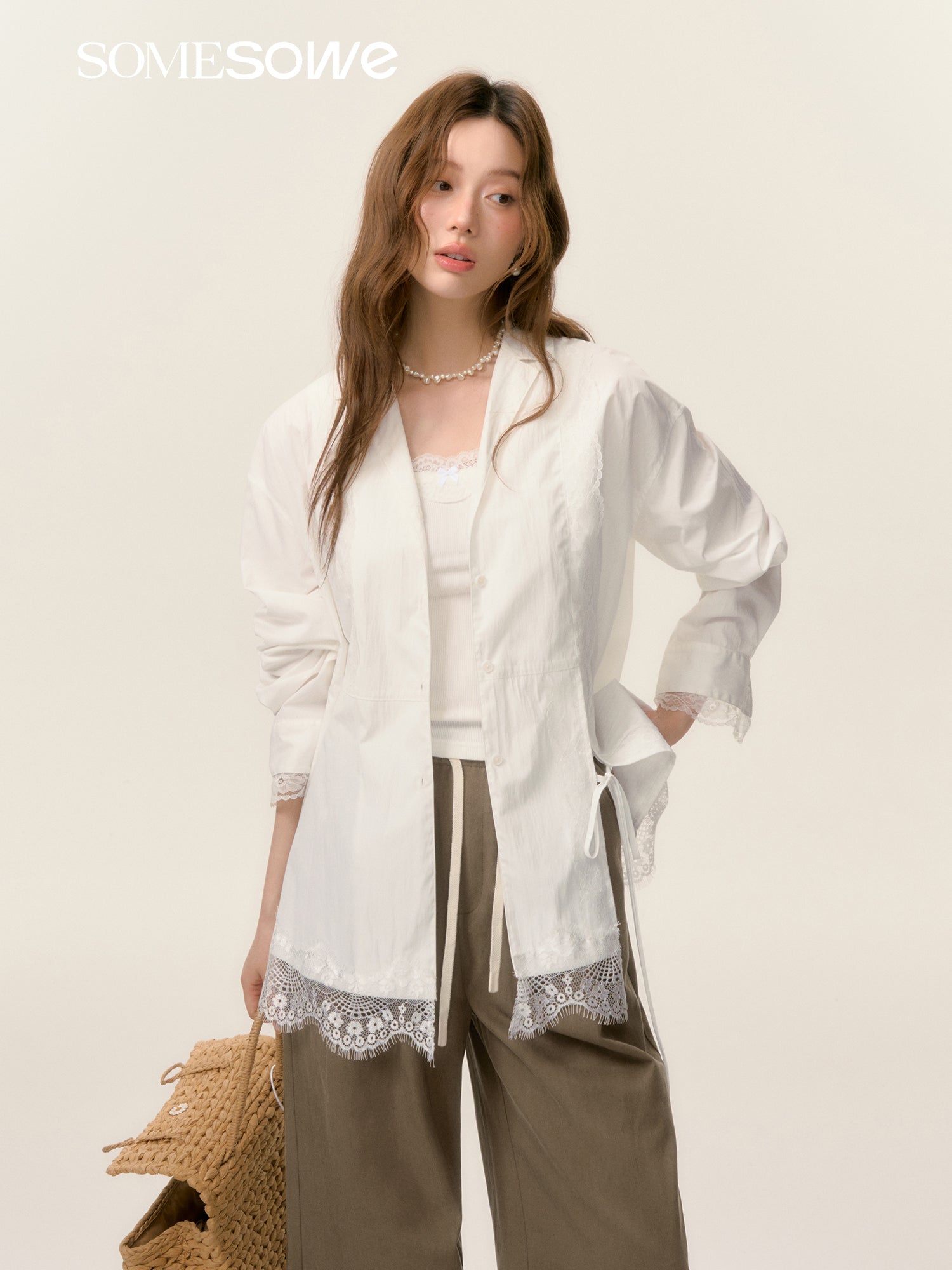 SOMESOWE S2508031 Punk lace shirt
