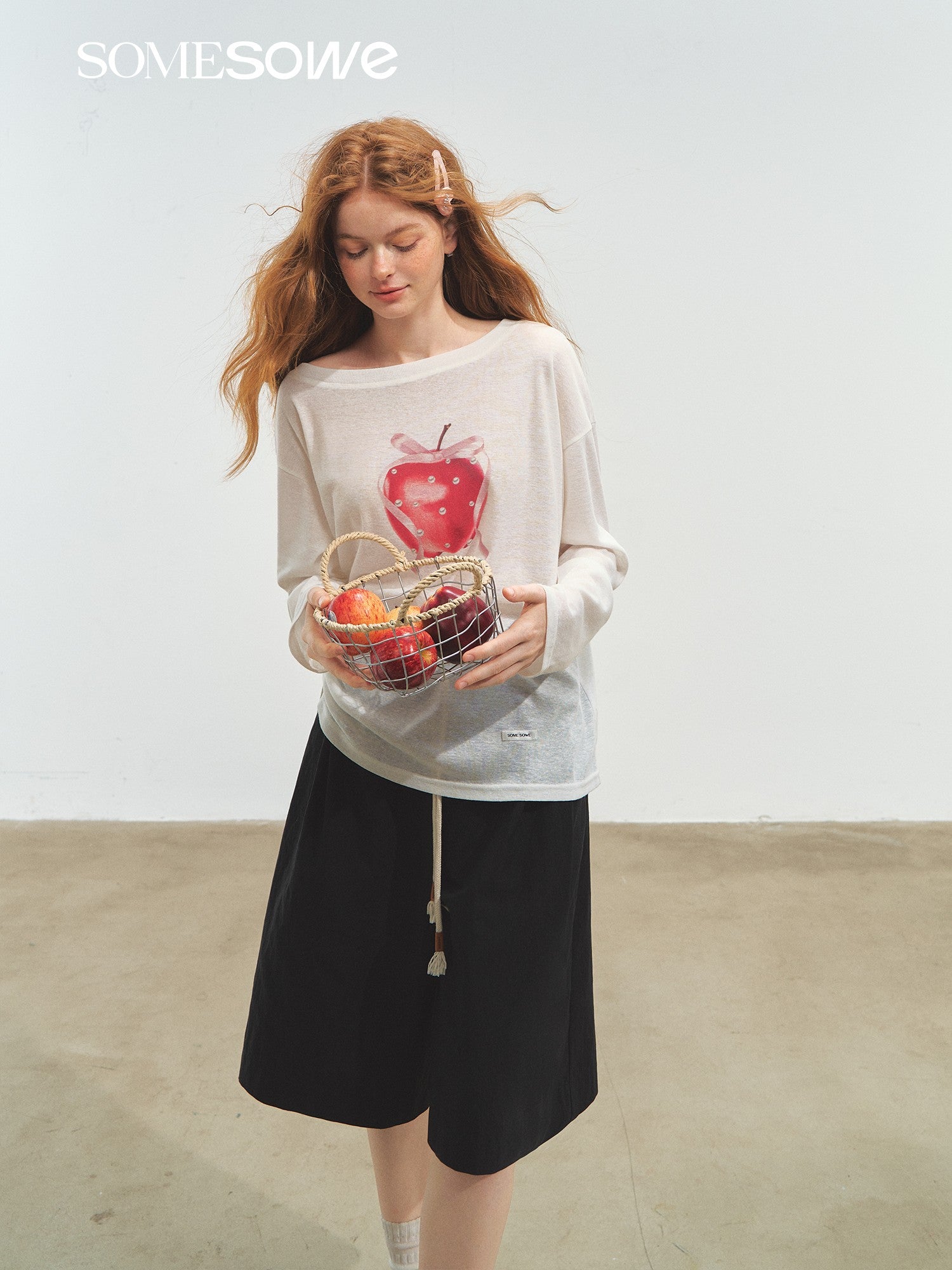 SOMESOWE S2508168 Ruffle casual mid length pants
