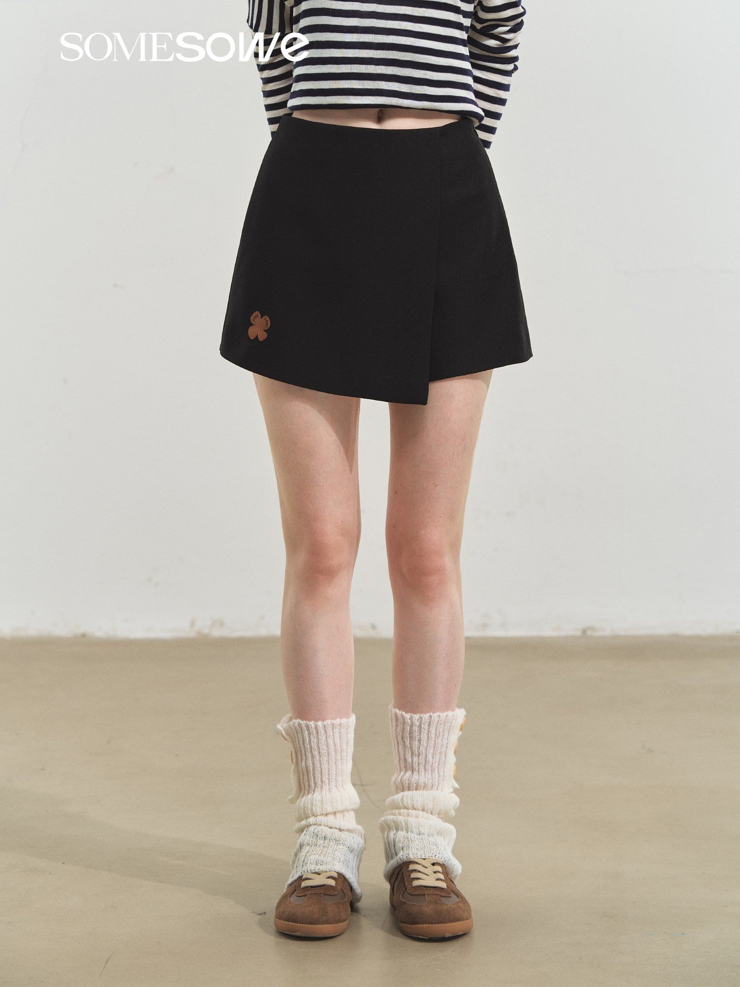 SOMESOWE S2508207 Fun flower fake two piece skort