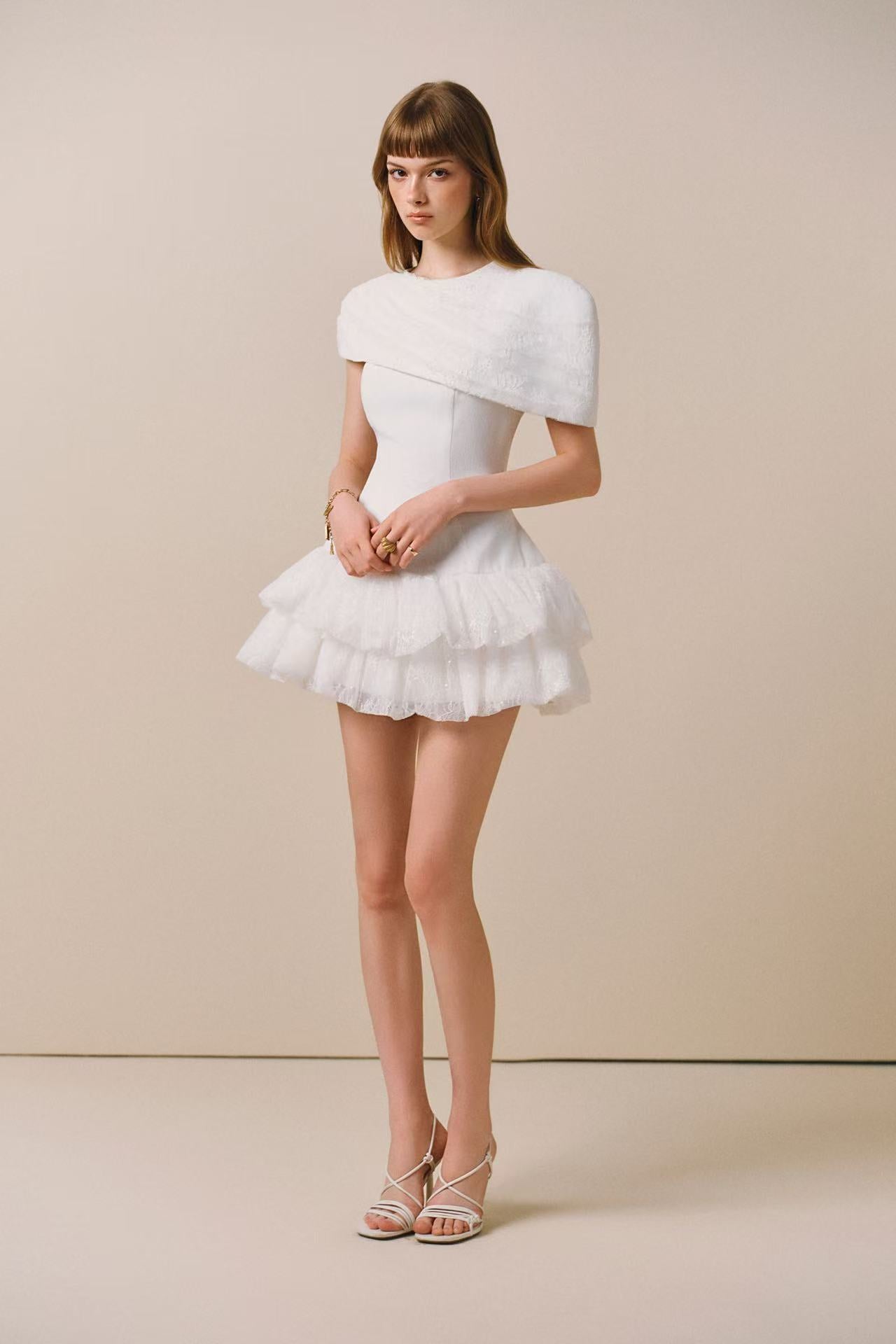 CICI LALIE Mini Dress with Cape