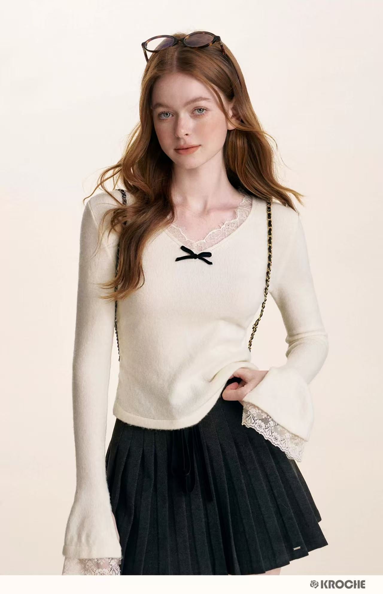 Kroche Velvet patchwork skirt
