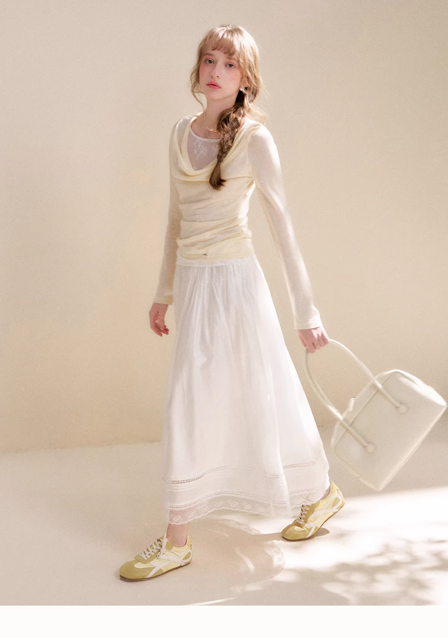 Kroche KD4057 Lace patchwork skirt