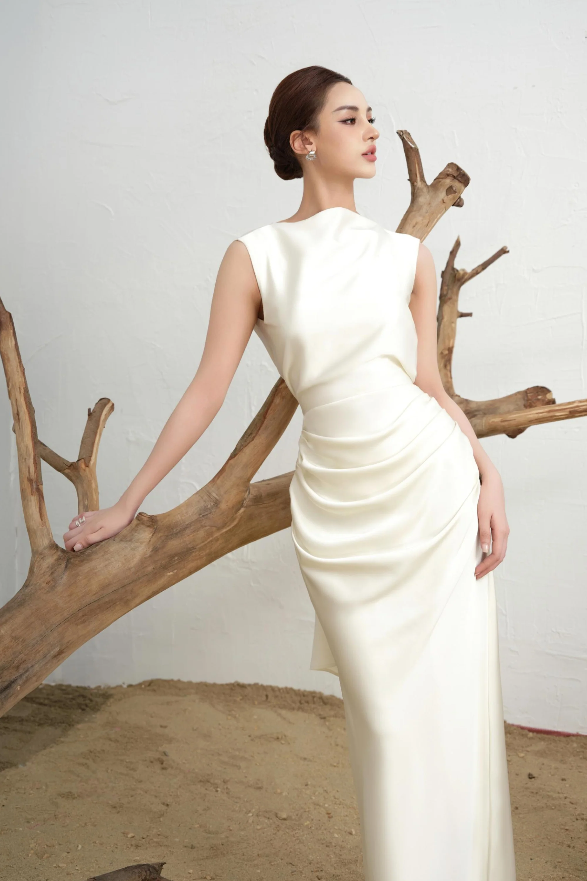 BYDENIO Nara Bia-Cut Mermaid Silk Dress