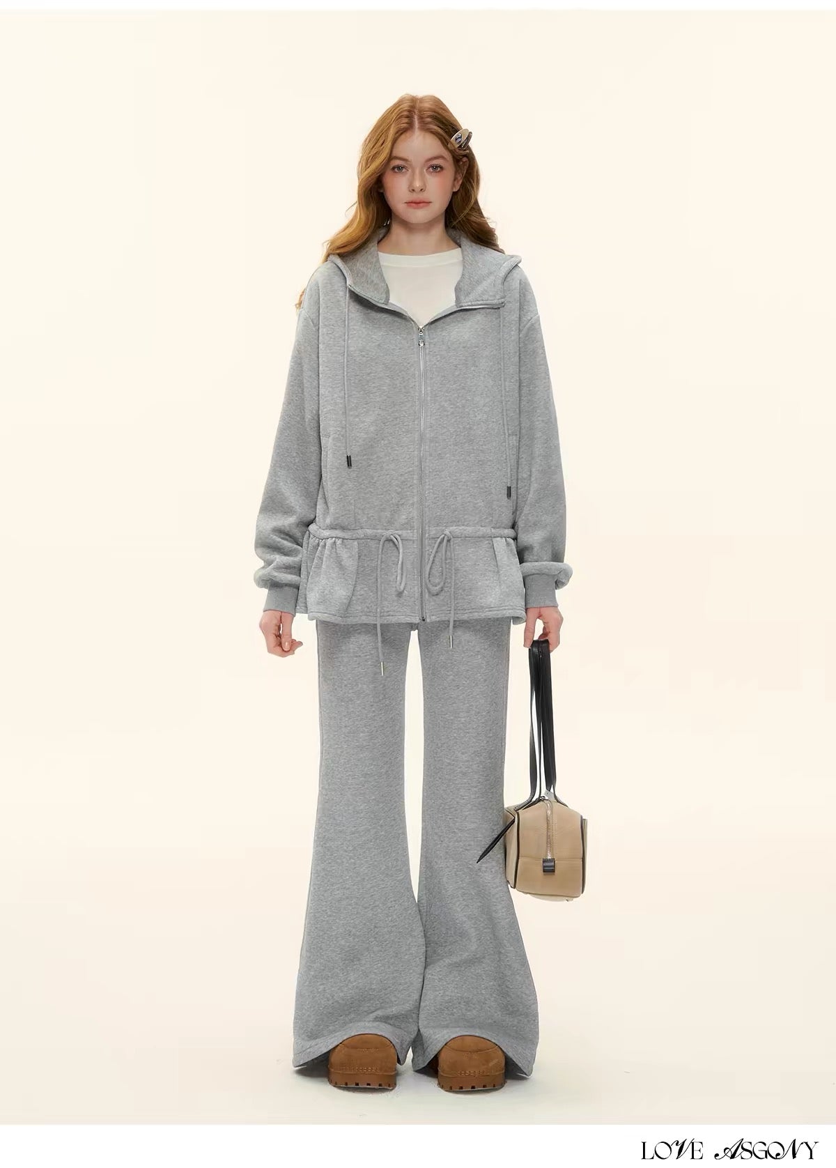 AsGony ASG25581 Ruffle Hoodie Set(SEPERATE)