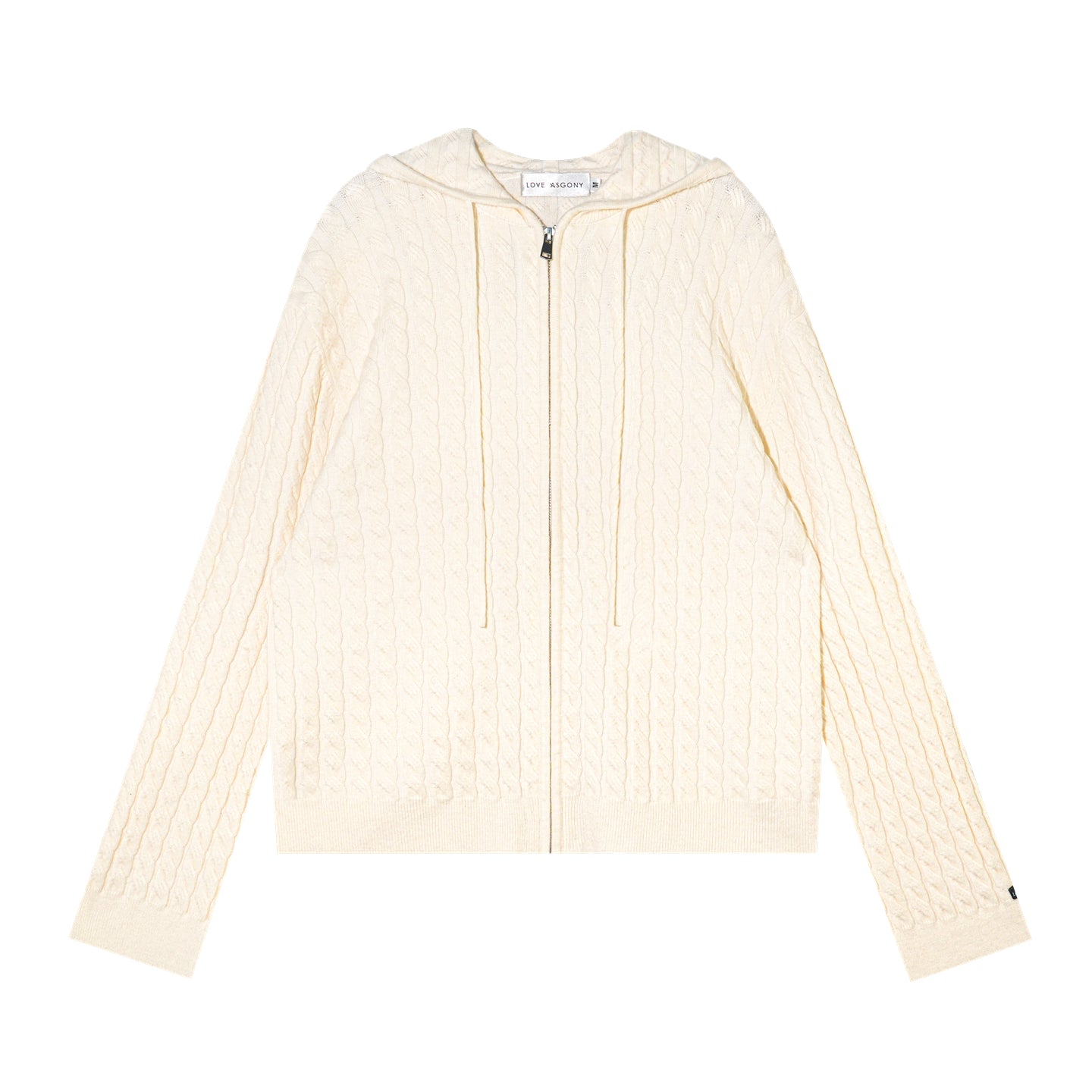 AsGony ASG25639&ASG24653 Wool zipper hooded knitted sweater + pants