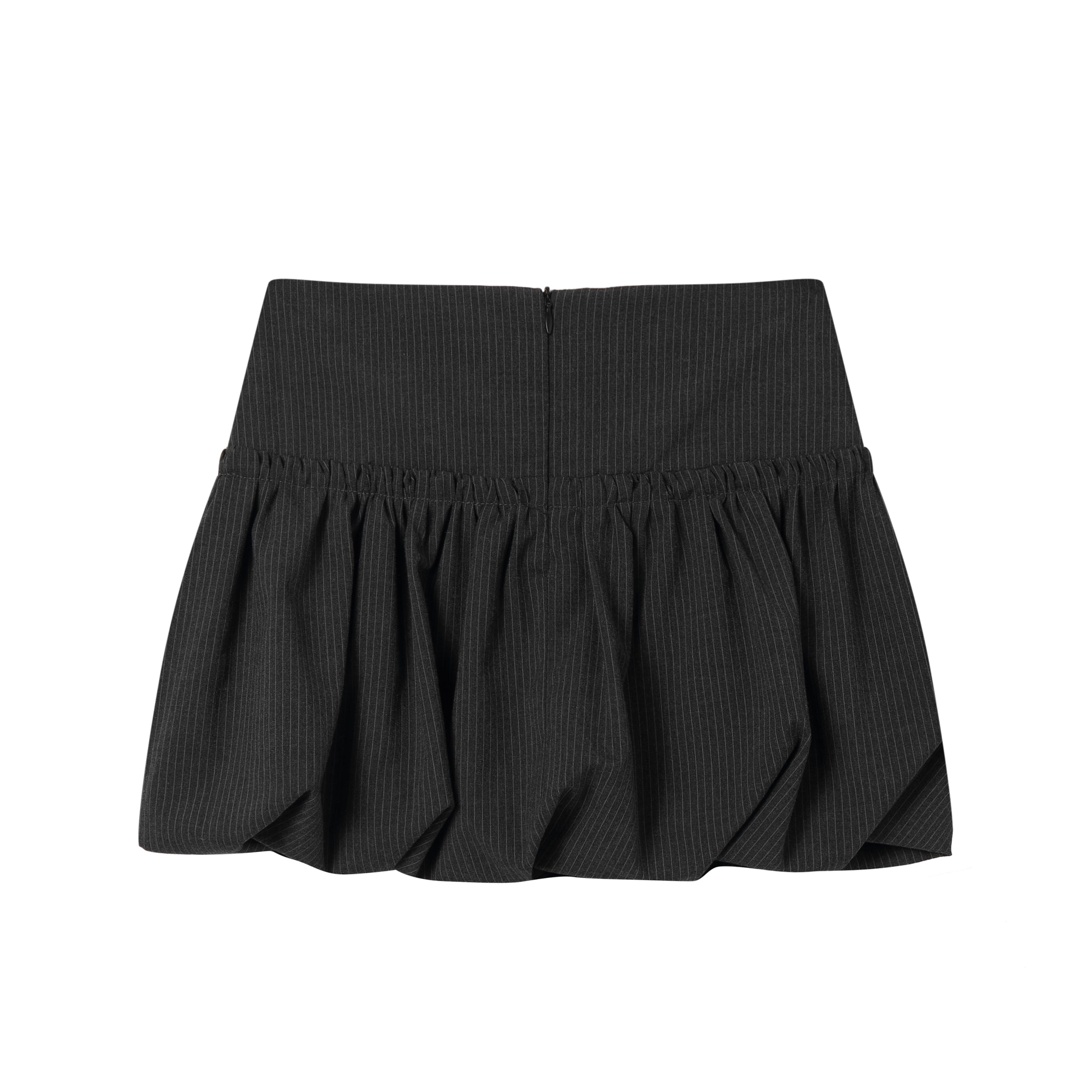 AsGony ASG25076 Contrasting drawstring striped skirt