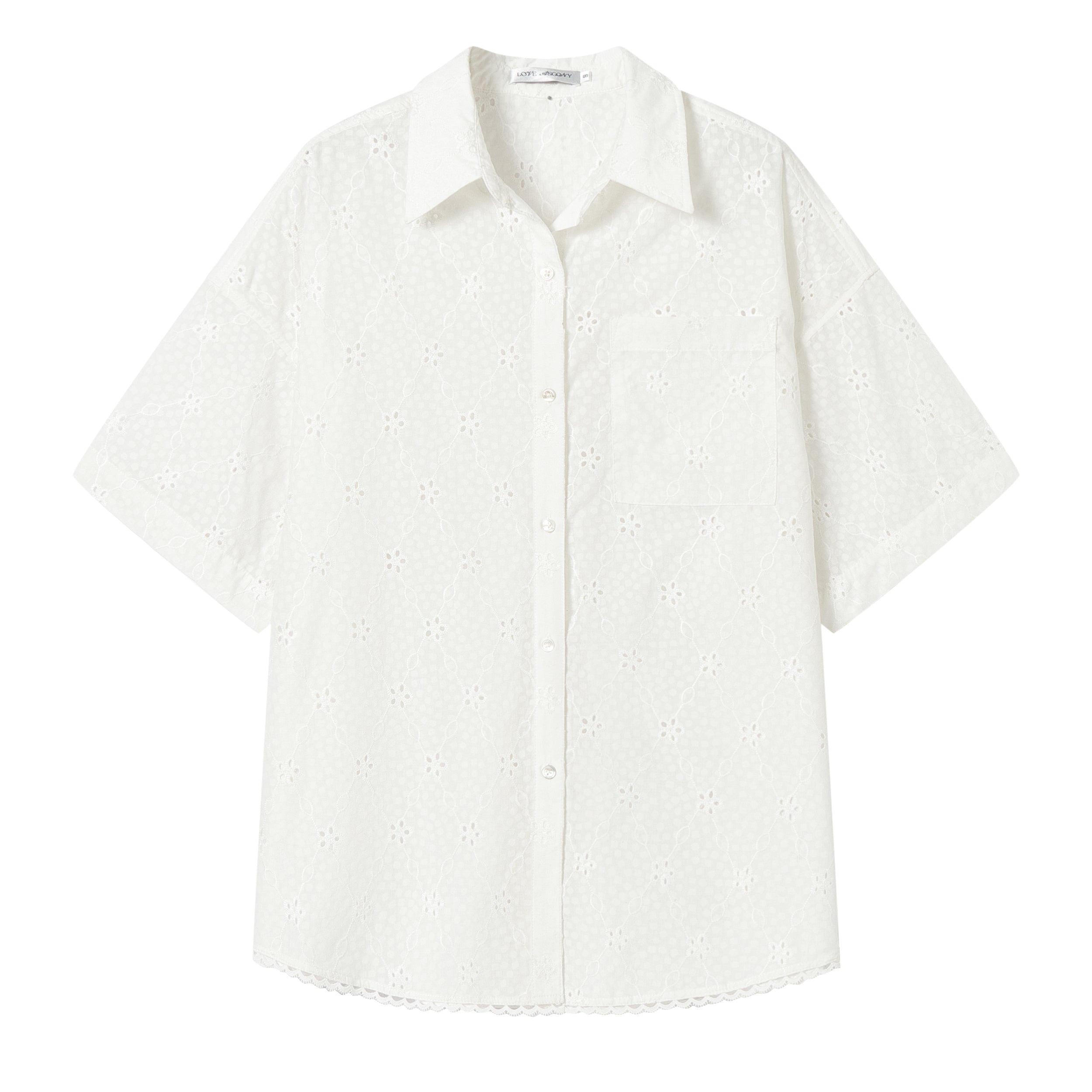 AsGony ASG25114&ASG25115 Cotton loose short sleeved shirt + shorts set (seperate)