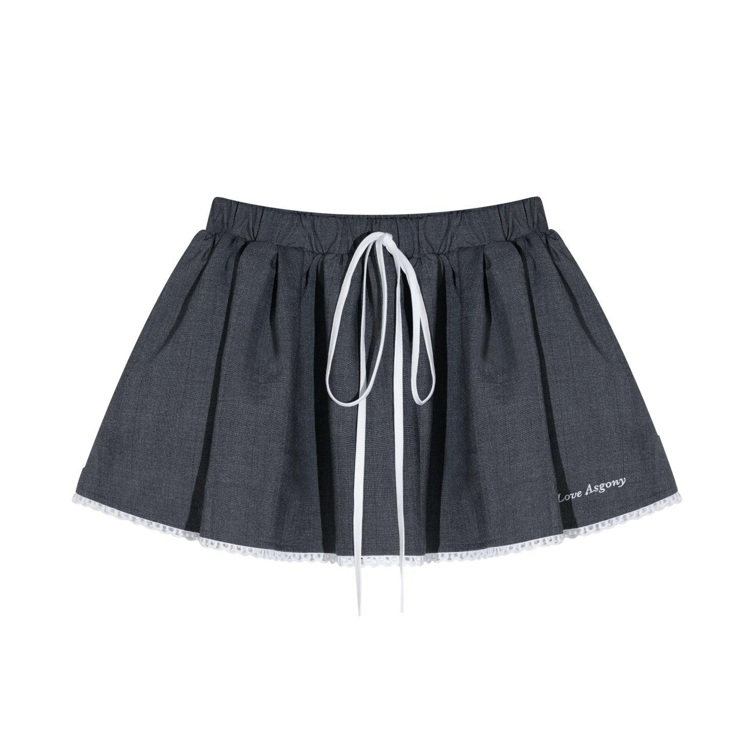 AsGony ASG25668&ASG25645 Lace collar decorative flower bud jacket + short skirt set