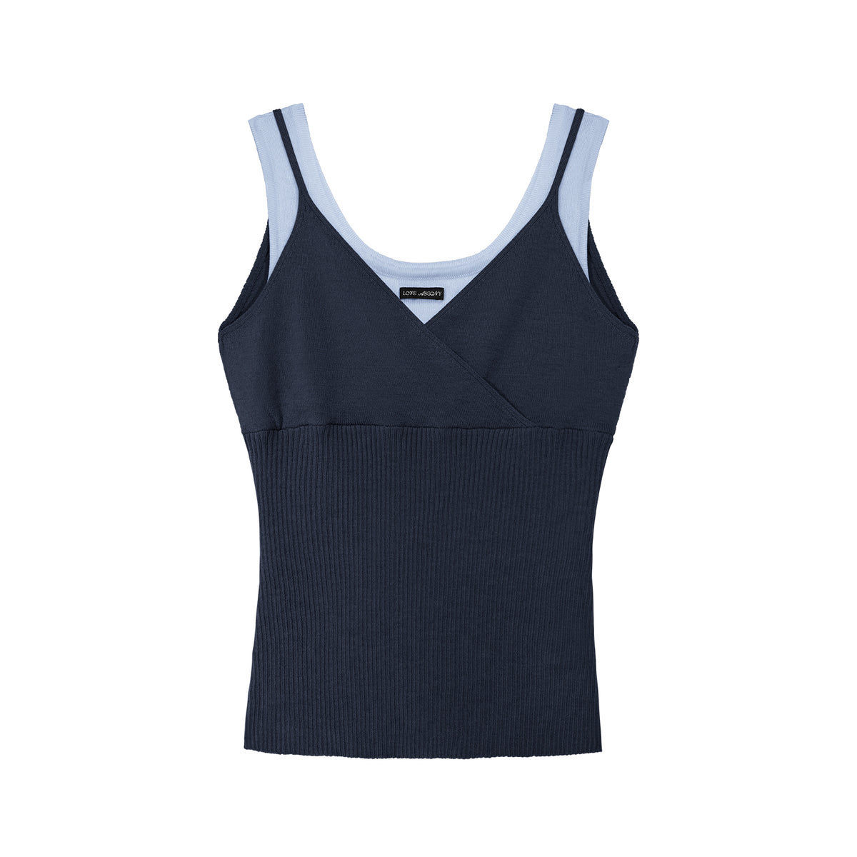 Asgony ASG26636&ASG26637&ASG26638 Faux-Layered Knit Set