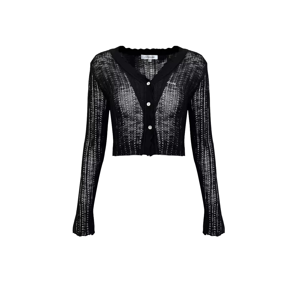 AsGony ASG25179 Lace sunscreen knitted cardigan (3color)