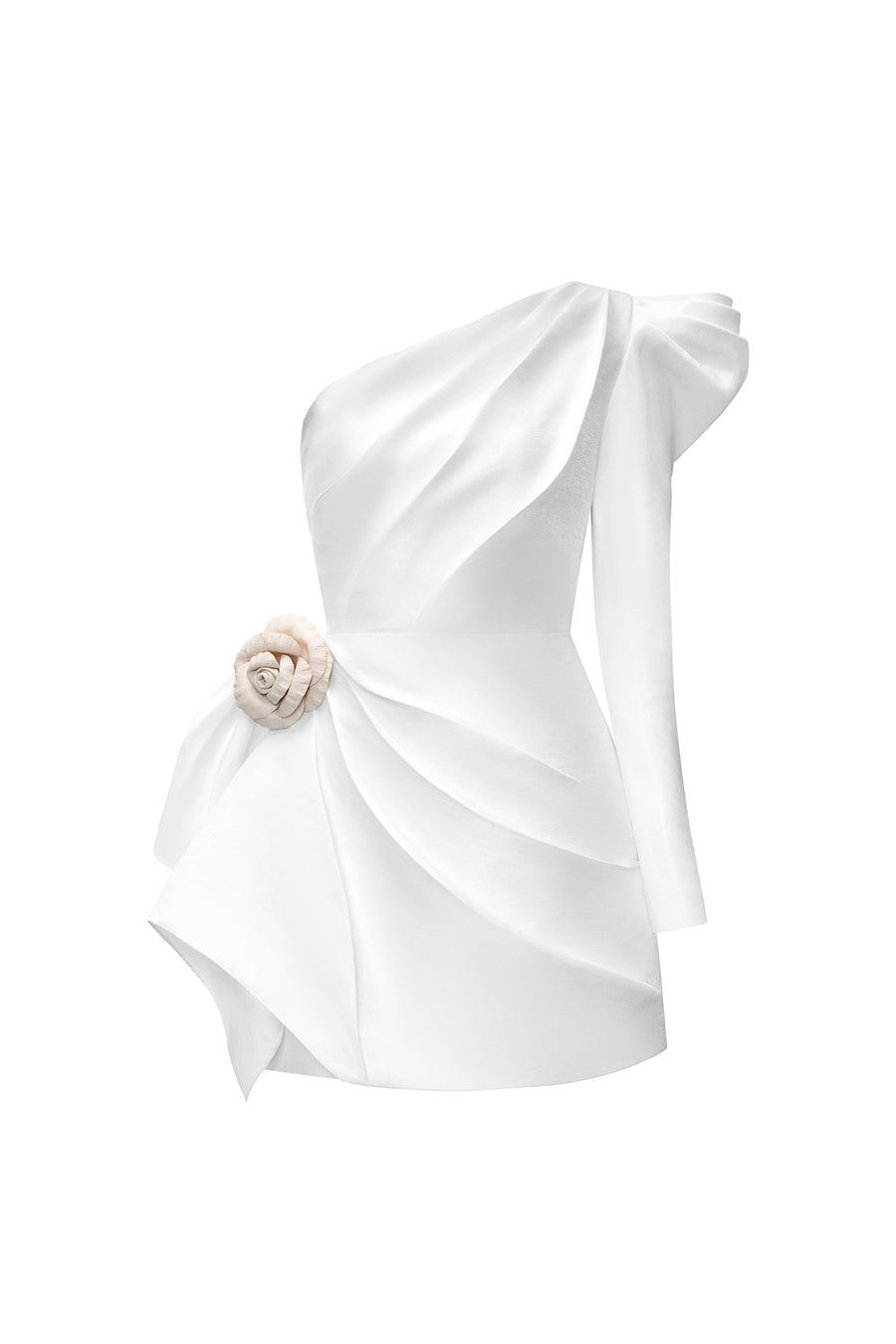 Calista AVELINEN One-shoulder Draped Mini Dress