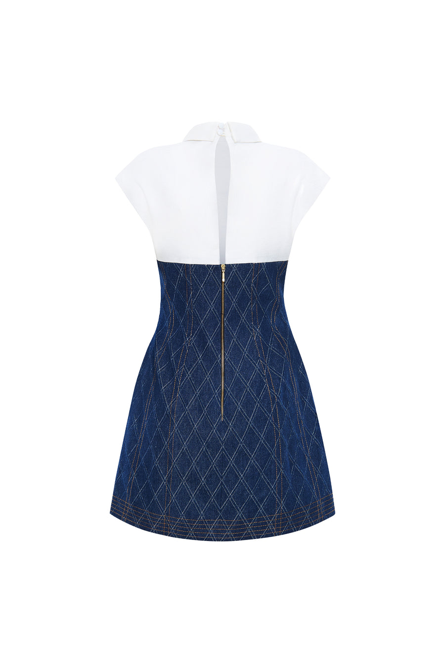 Calista CLARISSE Two-tone Shirt Denim Mini Dress
