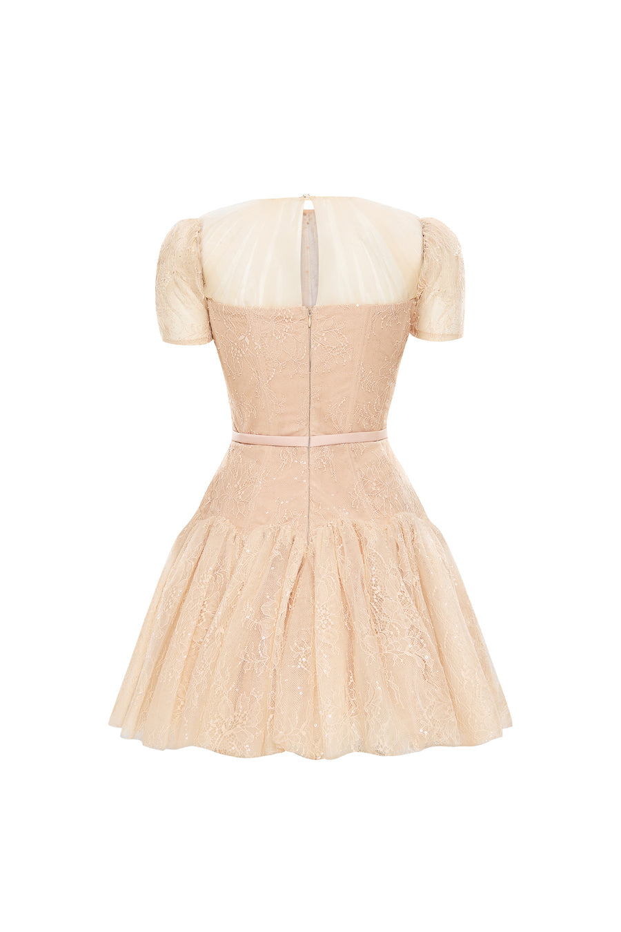 Calista SABINE Lace-detail Tulle Mini Dress