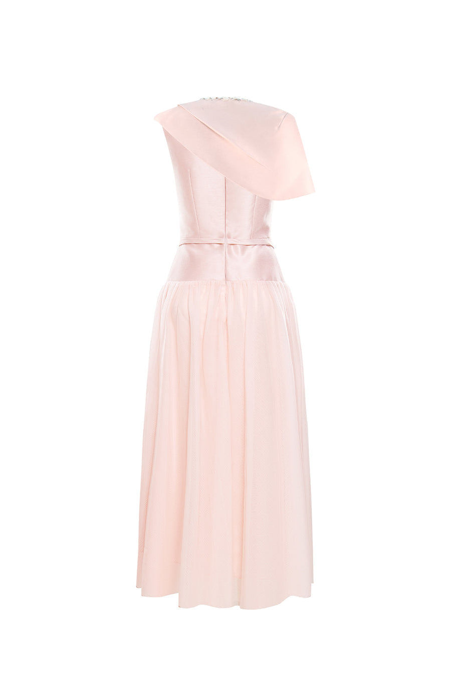 Calista AMORETTE One-shoulder Tulle Midi Dress