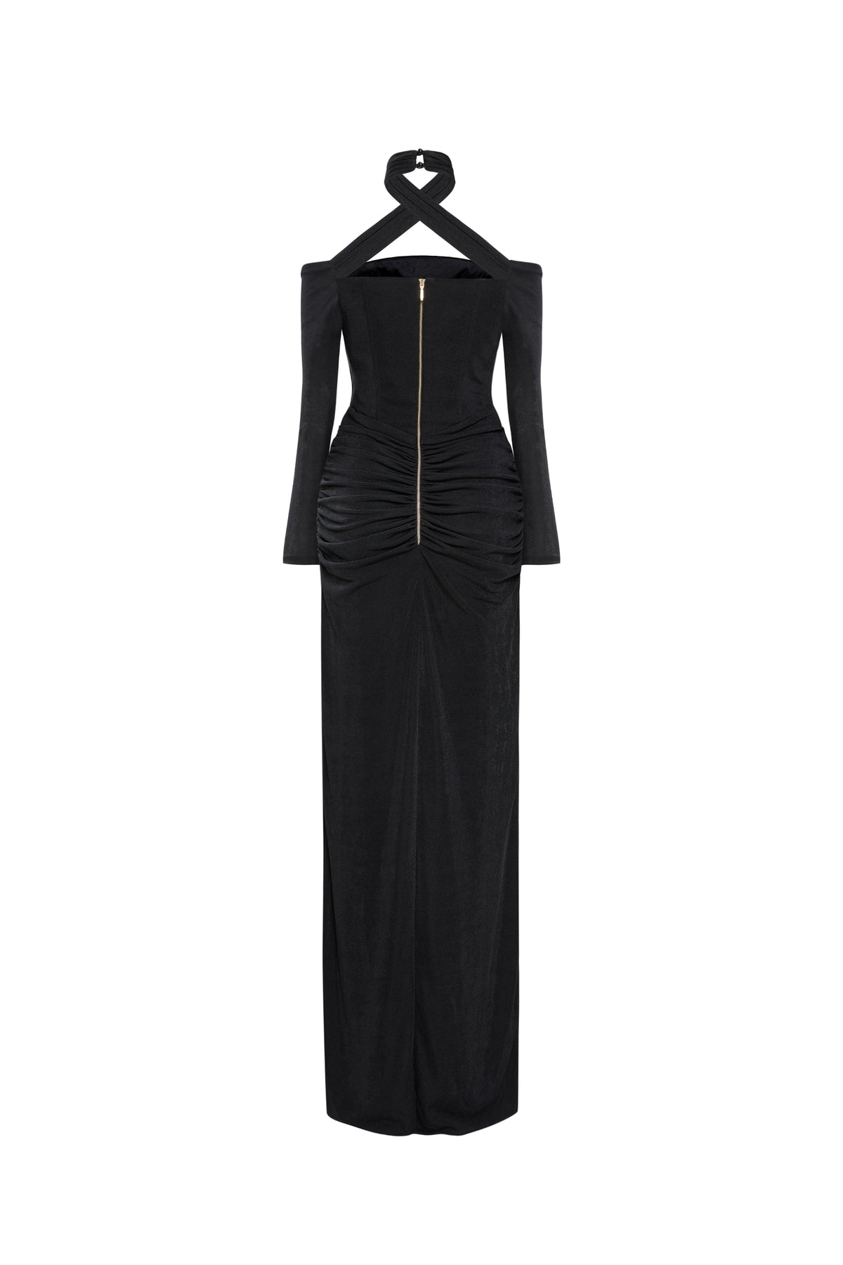 Calista MAELIS Off-shoulder Bodycon Maxi Dress
