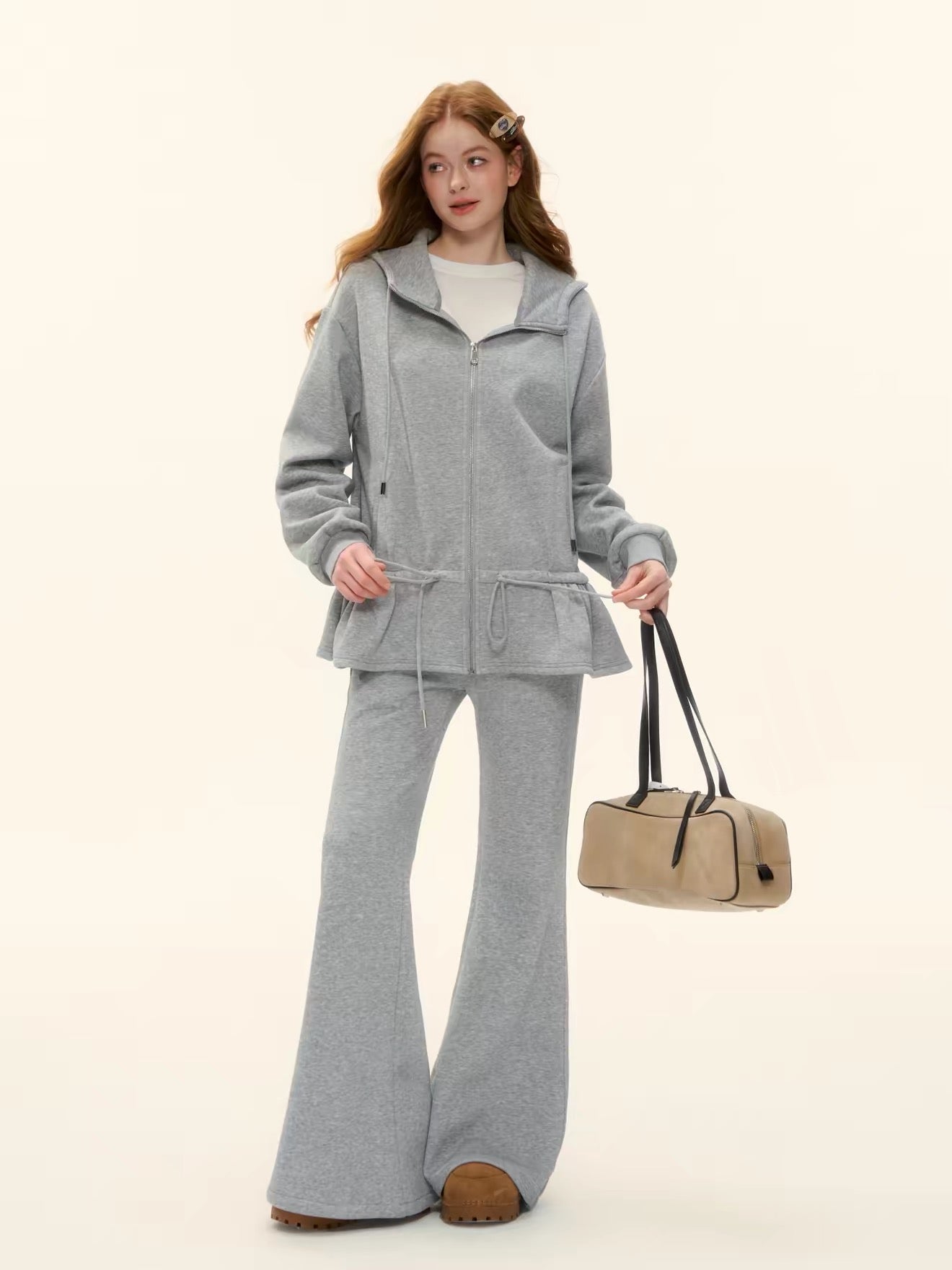 AsGony ASG25581 Ruffle Hoodie Set(SEPERATE)