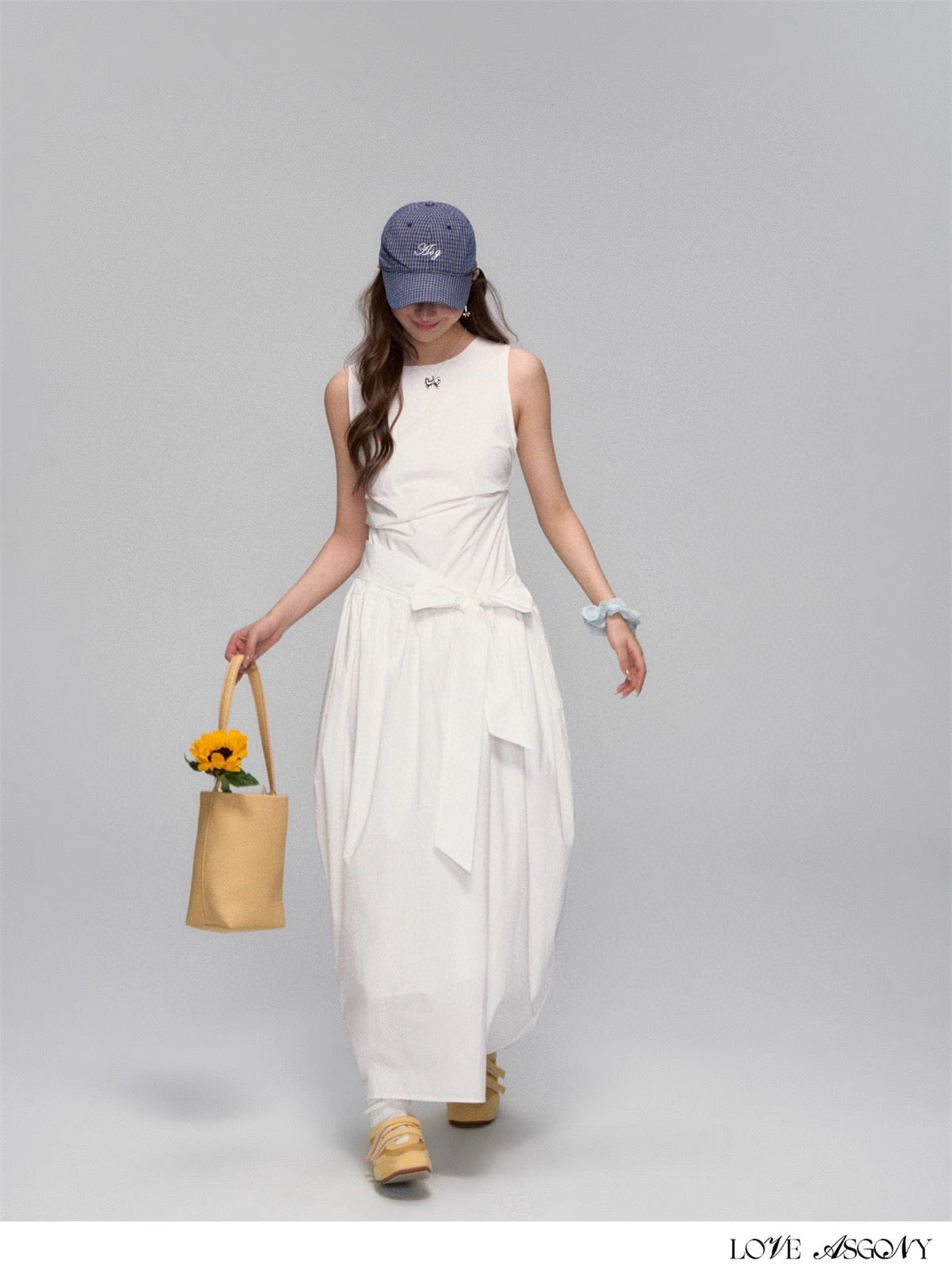 AsGony ASG25144 Simple Strappy Sleeveless Dress