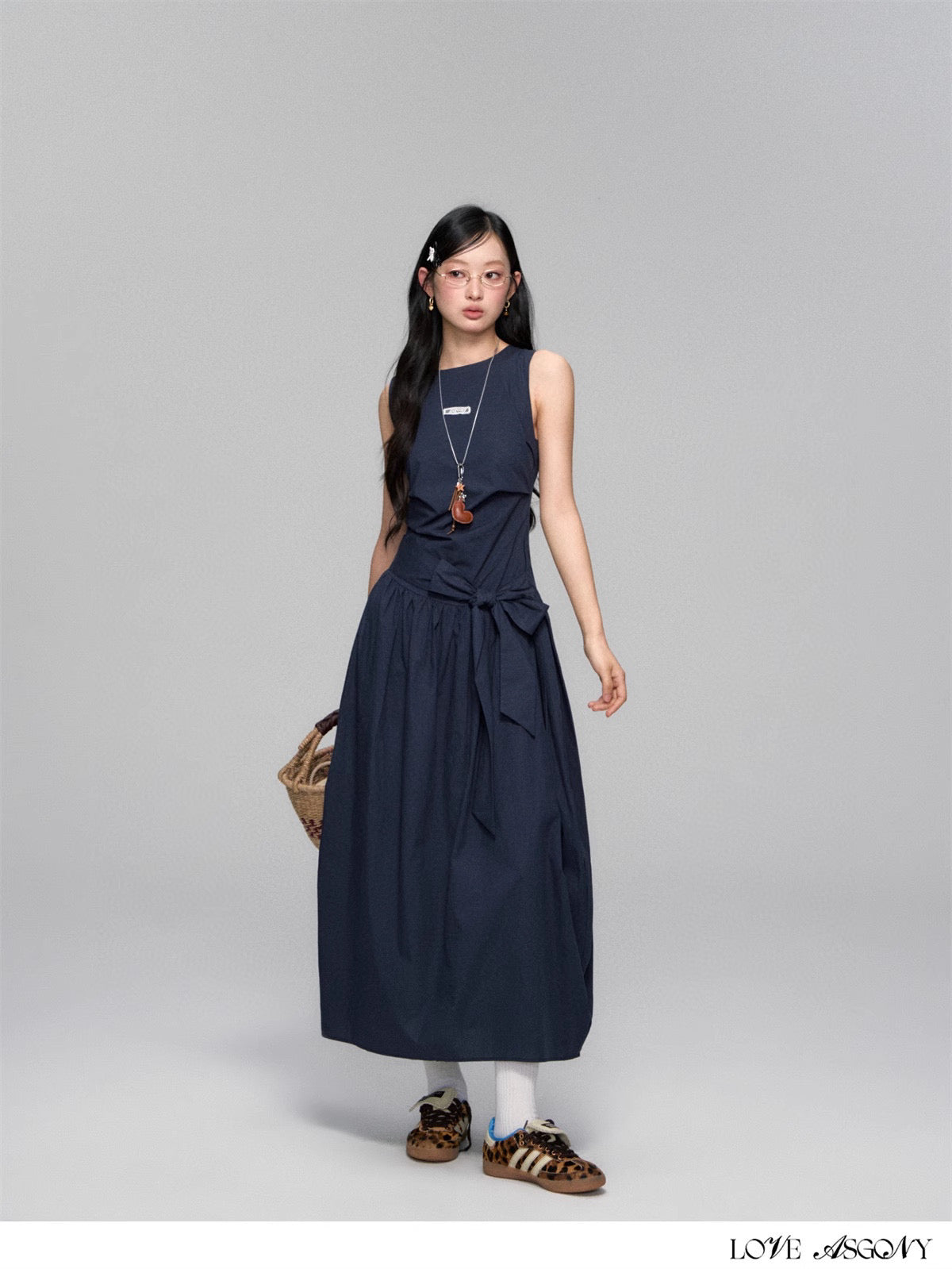 AsGony ASG25144 Simple Strappy Sleeveless Dress