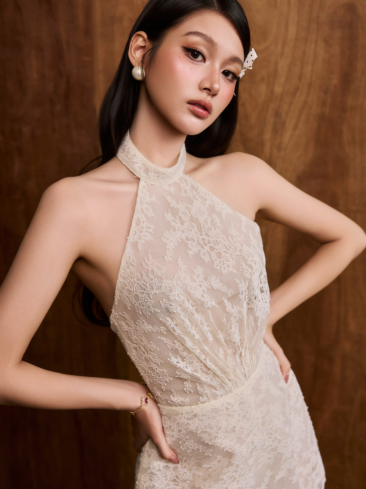 COLIN Floral Halter Dress