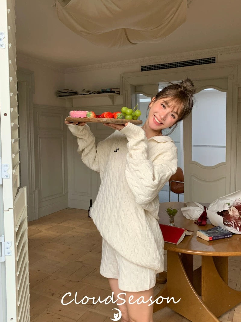 CloudSeaon CT23779 Knit Set(2color)