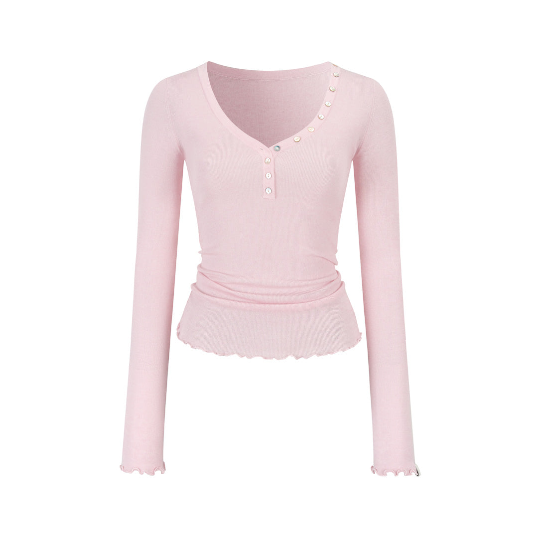 VIA PITTI VIAAK866 Versatile basic waist cinching wool base sweater