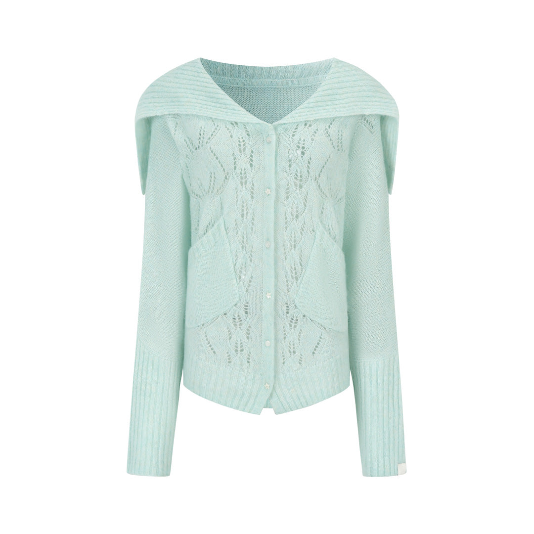 VIA PITTI VIAAK839 Hollow out colored yarn sweater cardigan