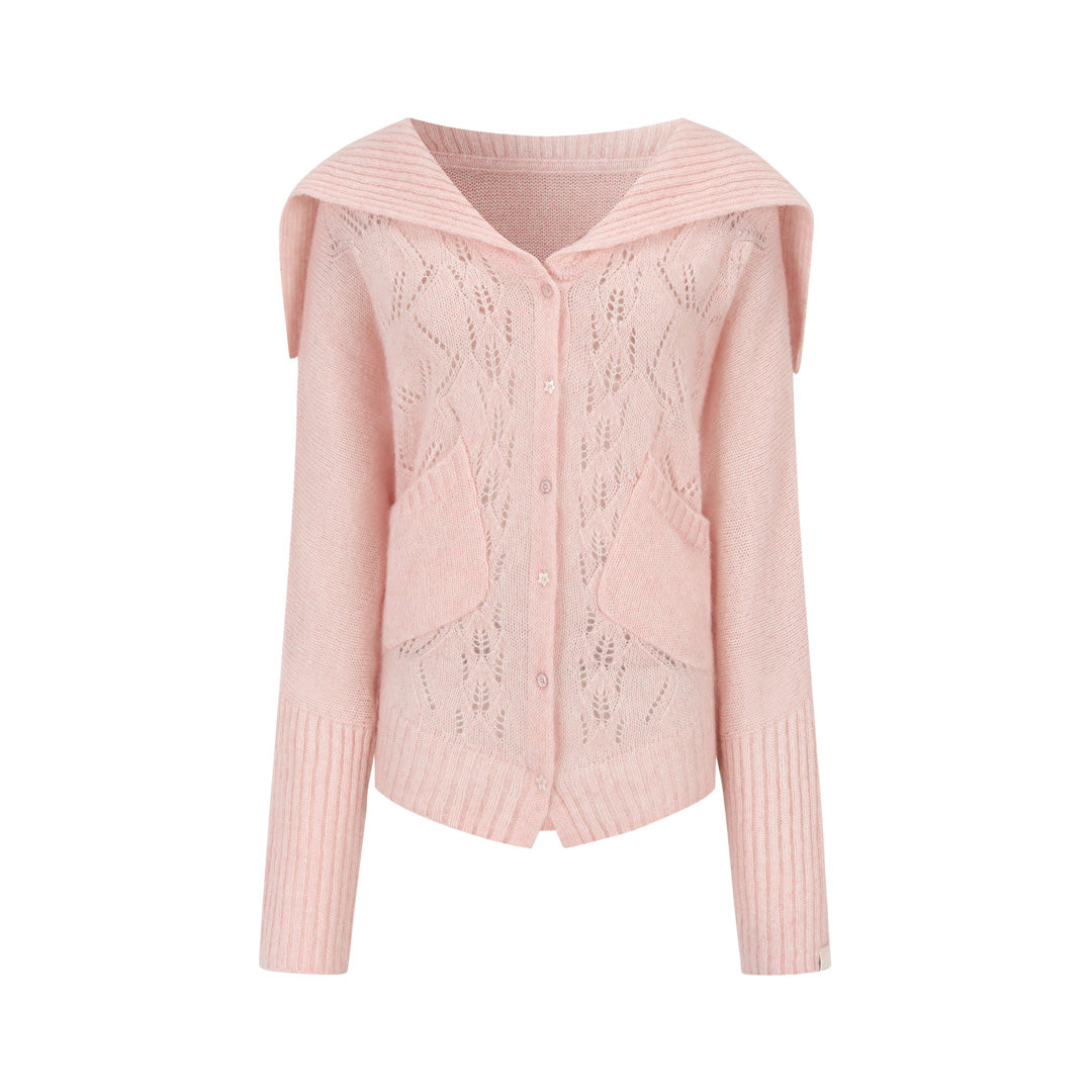 VIA PITTI VIAAK839 Hollow out colored yarn sweater cardigan