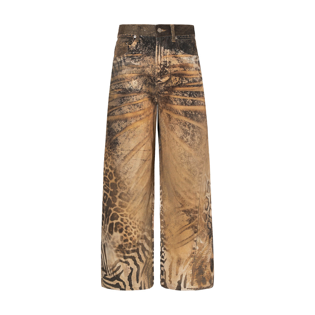 JYOSEI Leopard print jeans