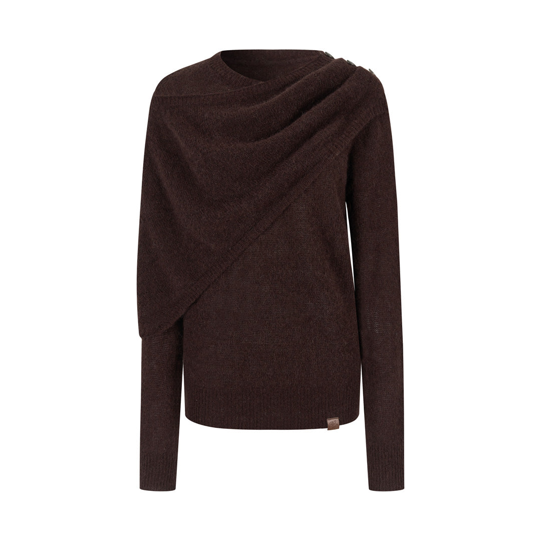 VIA PITTI VIAAK877 Small cape shawl style pullover sweater