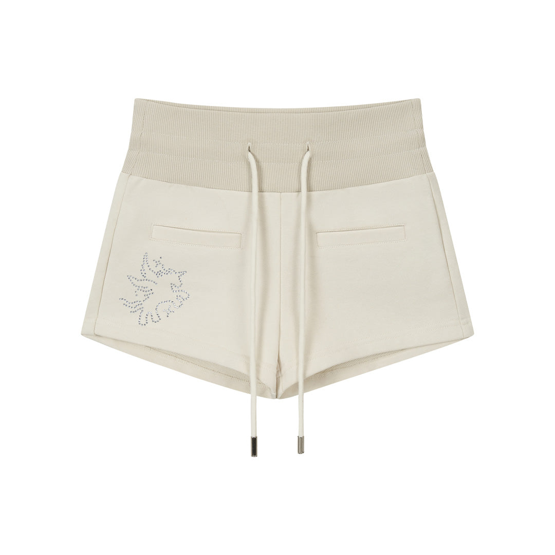 VIA PITTI VIAAC820&VIAAP834 Diamond Pony Hoodie + Shorts Set