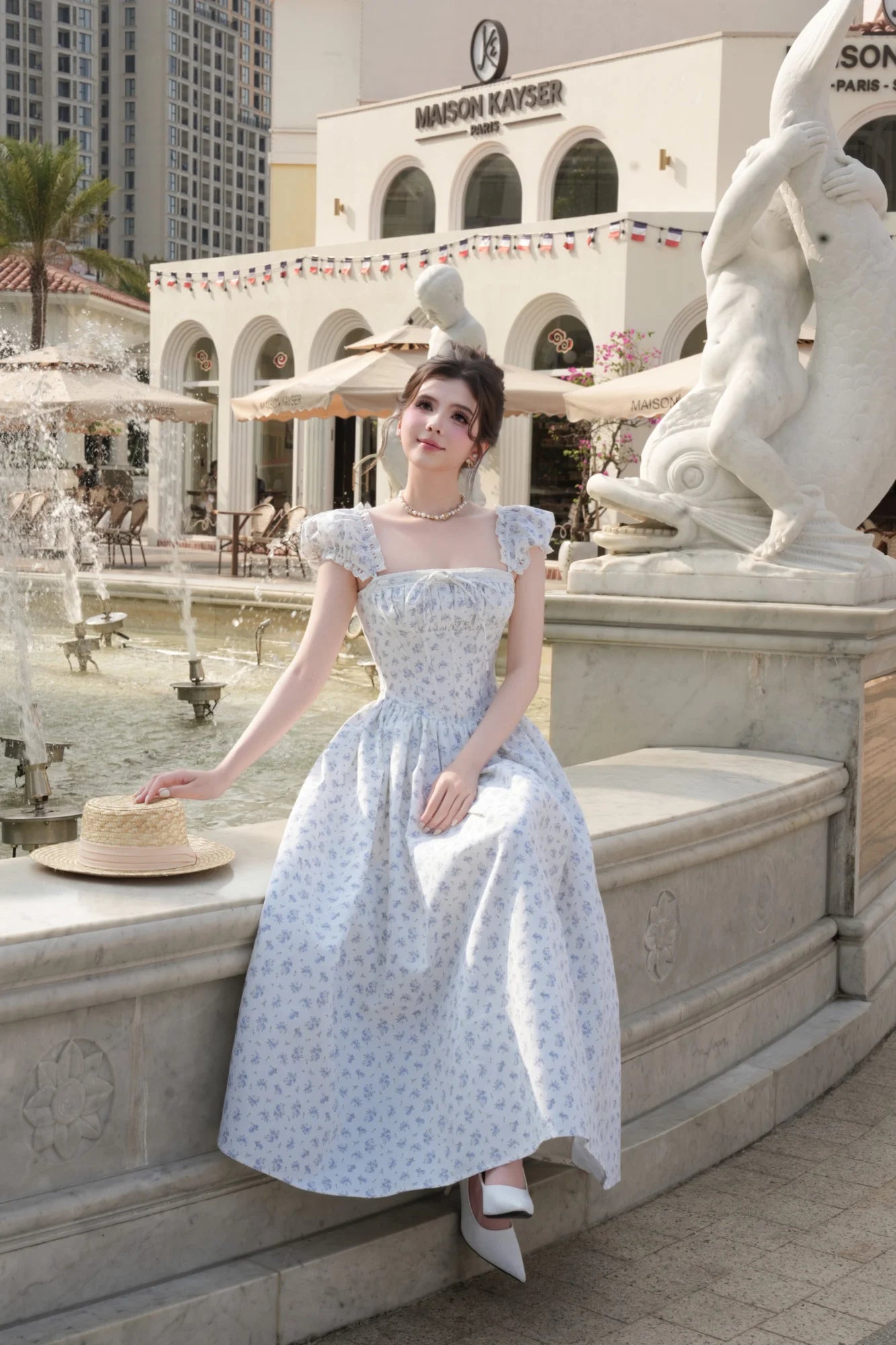 BEL ANGE SERAPHINE PETAL DRESS