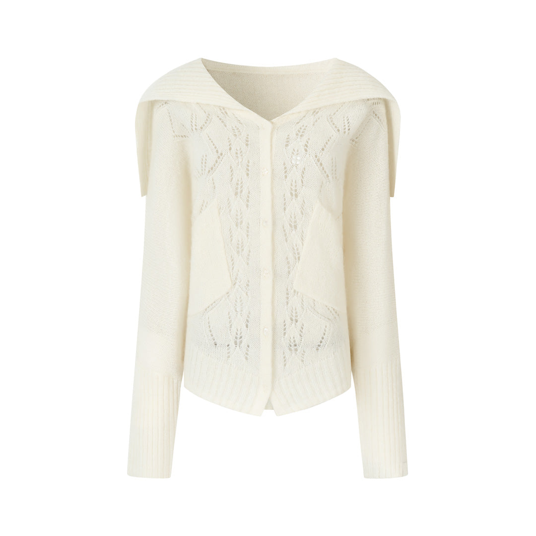 VIA PITTI VIAAK839 Hollow out colored yarn sweater cardigan