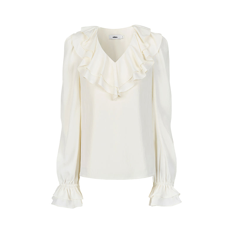 OShea Ruffled V-neck shirt