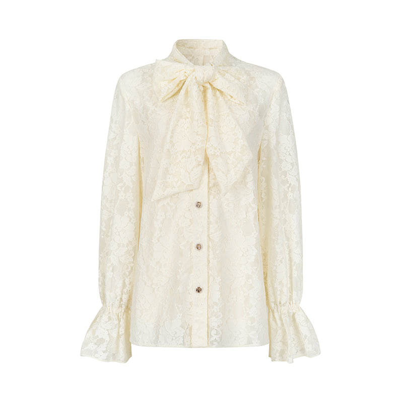 OShea Lace shirt + Black satin puffy skirt