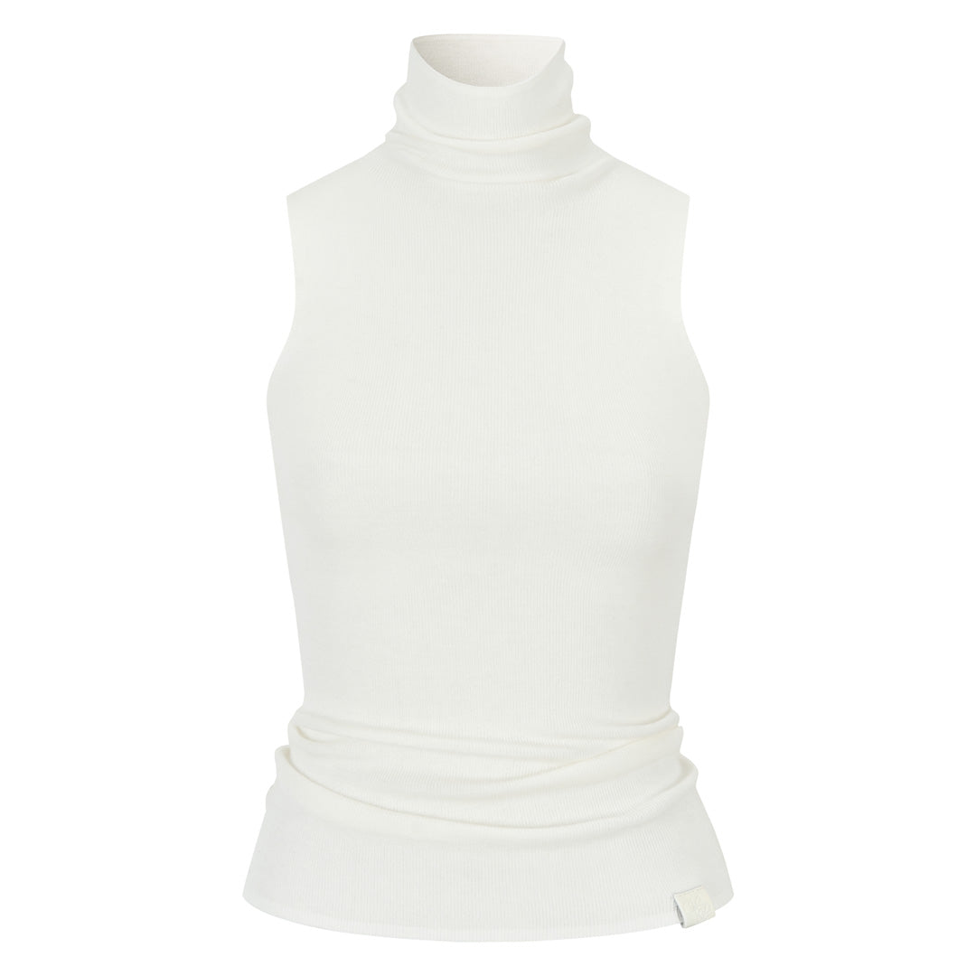 VIA PITTI VIADK782 Versatile high neck sleeveless woolen vest