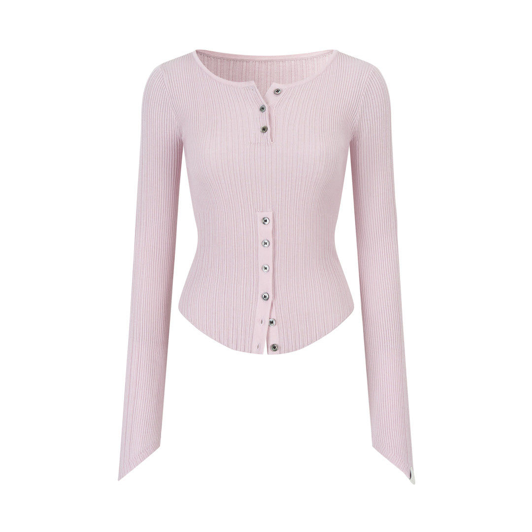 VIA PITTI VIADK775 woolen button base waist cinching long sleeved shirt