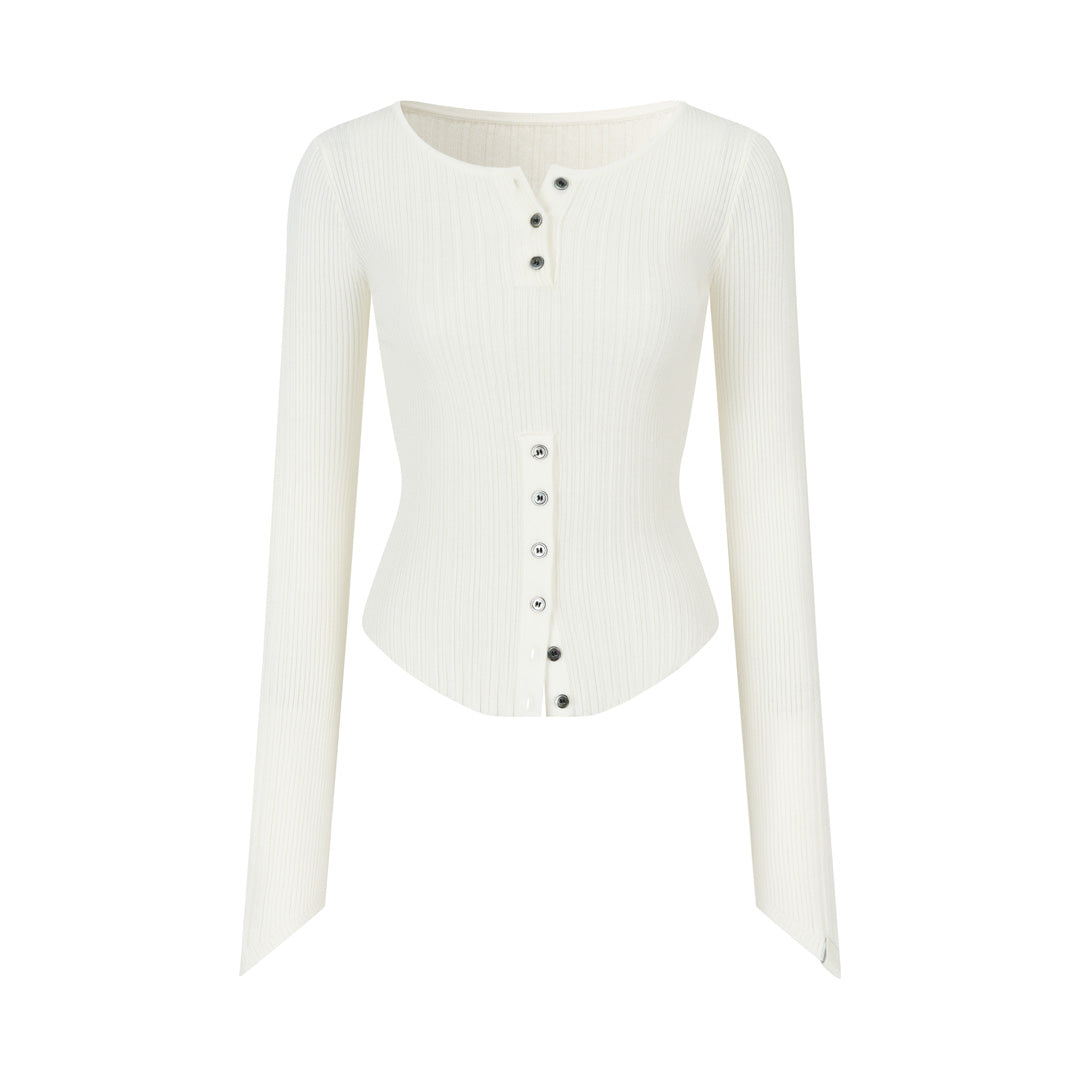 VIA PITTI VIADK775 woolen button base waist cinching long sleeved shirt